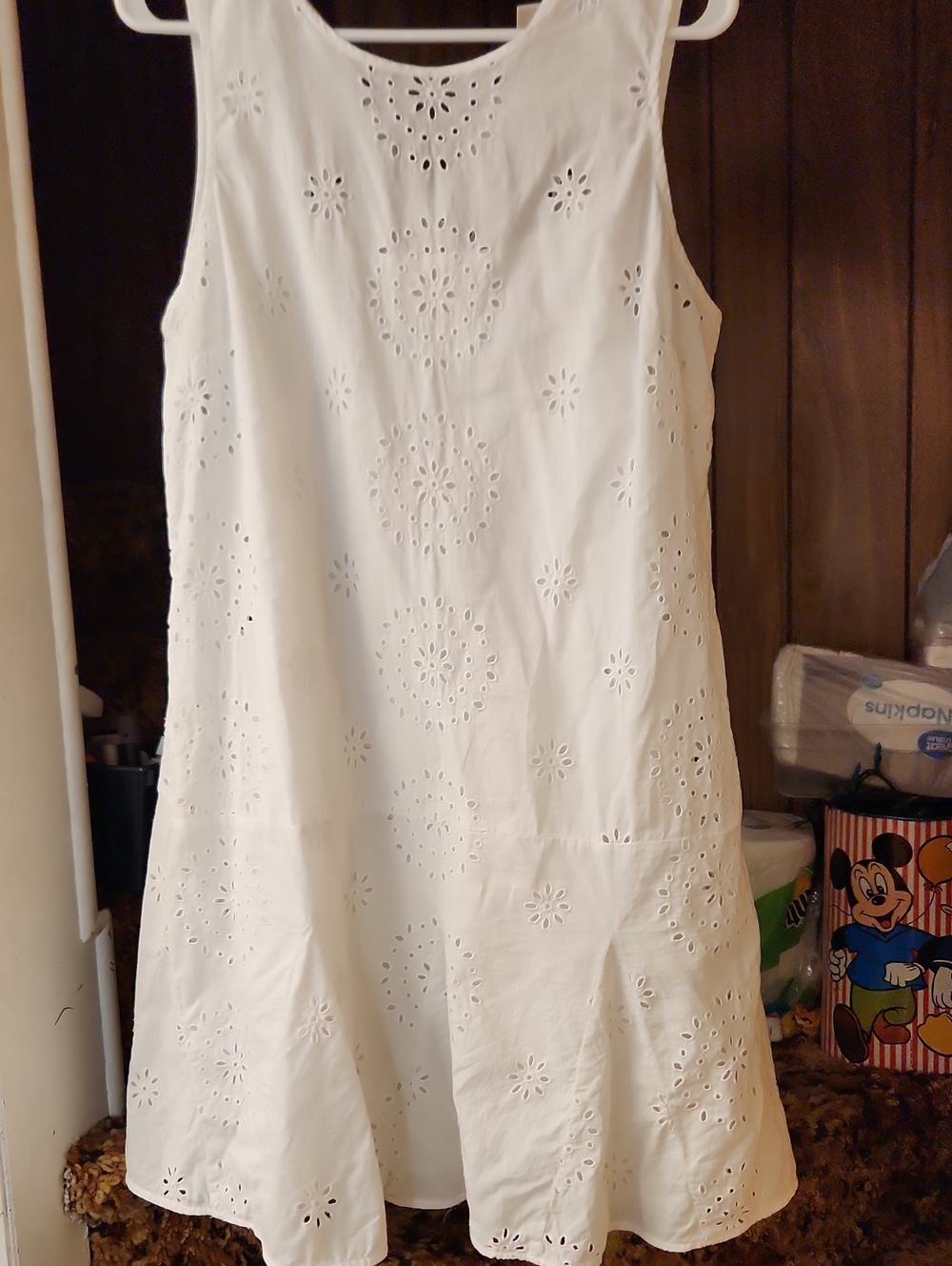 MICHAEL Michael Kors White Eyelet Midi Dress
